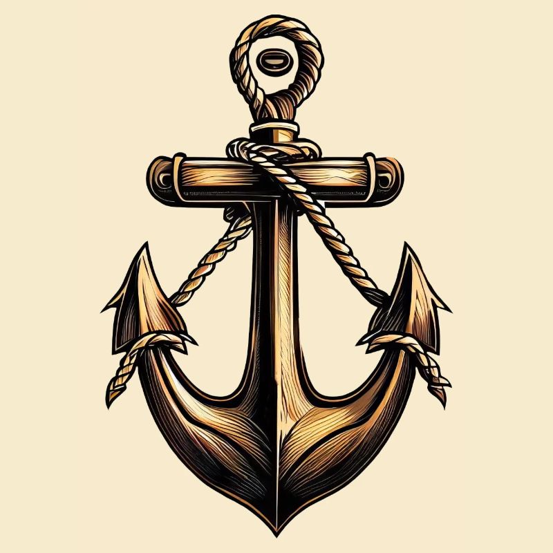 Bronze Anker Motorbootfahrer Segelbootfahrer