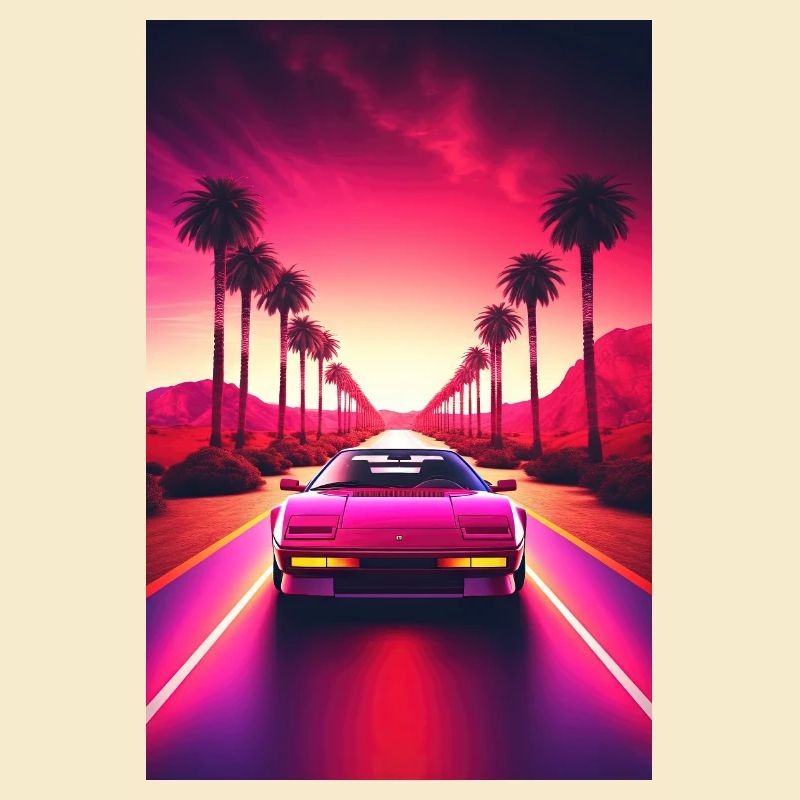 Retro Racer: A Synthwave Cruise through Time