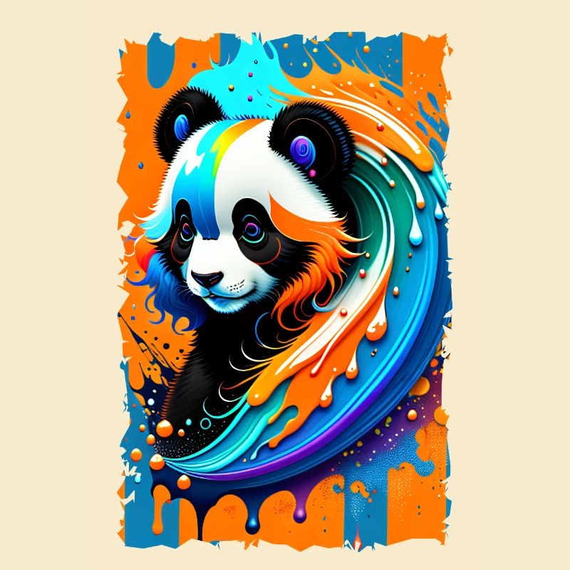 Buntes Kunst Potrait Panda 1.2