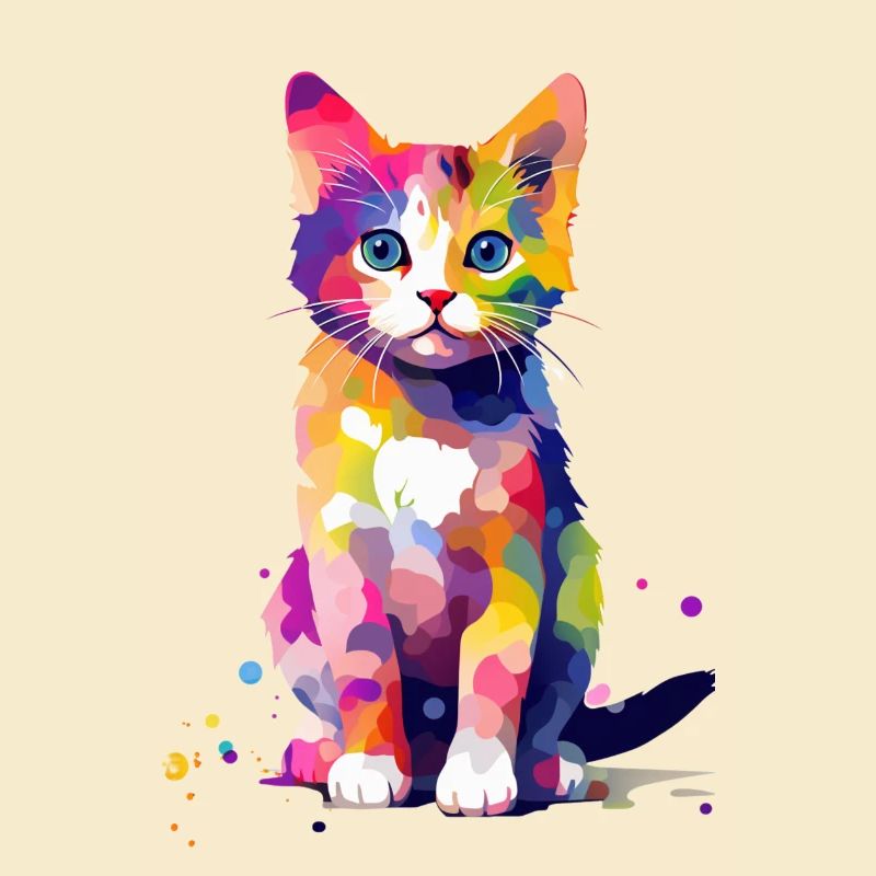 Farbklecks Katze