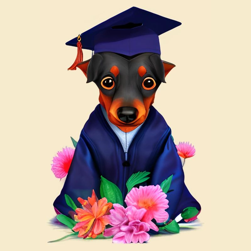 Bachelor Doberman Graduation Study Dogs