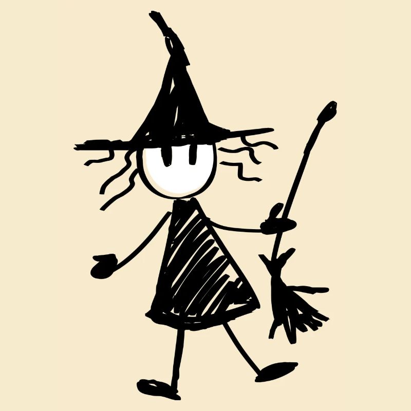 Stylized witch