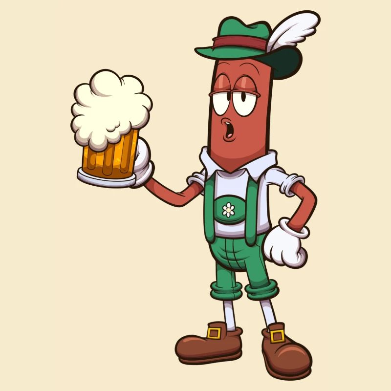 Wurst mit Bier