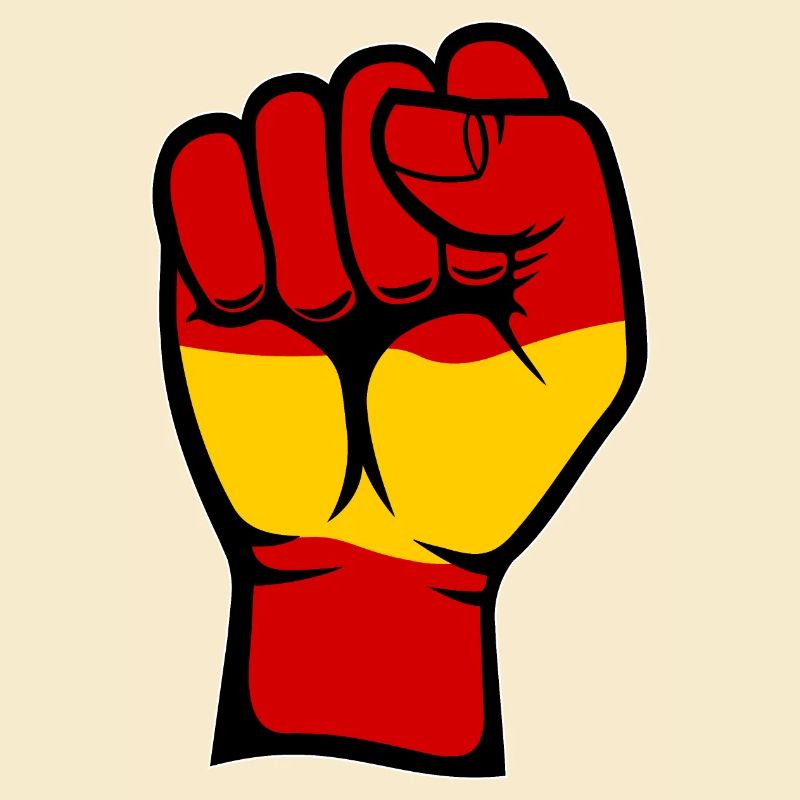 Spanien Flagge Faust Hand Symbol