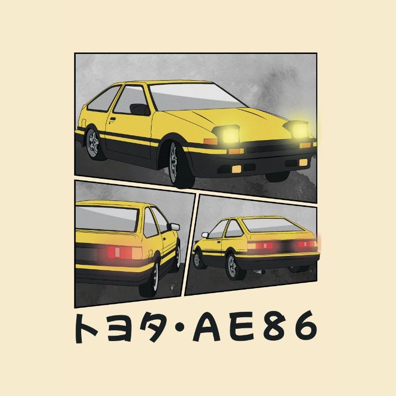 SUNBURST CAR COMIC / POP UP HEADLIGHTS HATCHBACK