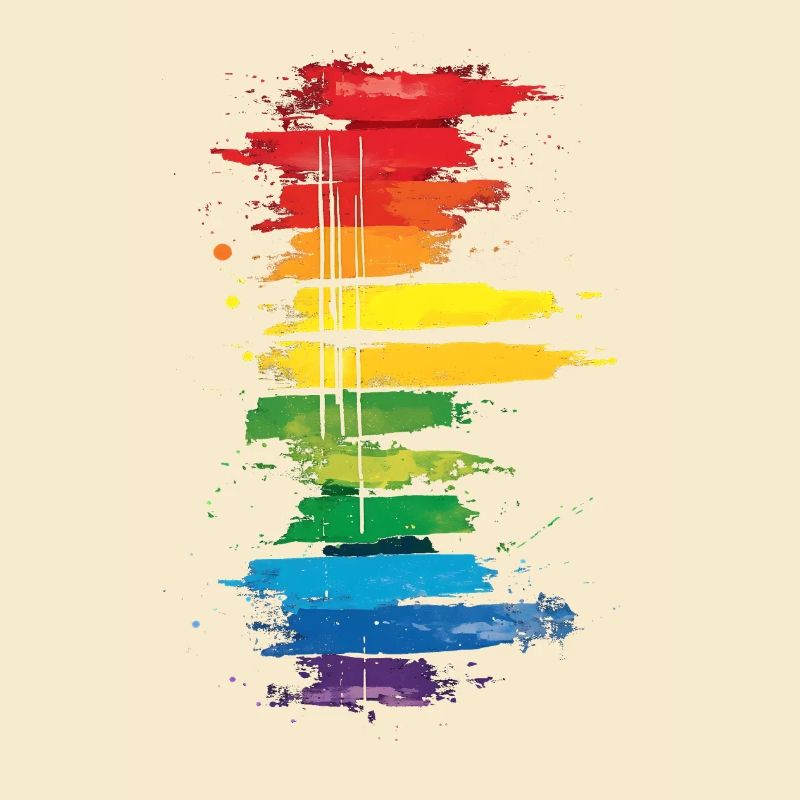 Subtil et cool Dripping Pride drapeau arc en ciel Design
