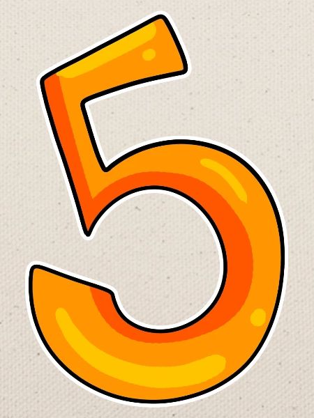 Zahl 5 Nummer