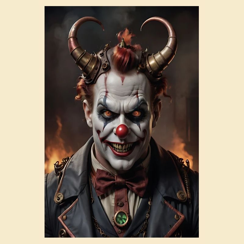 Steampunk Teufel Clown