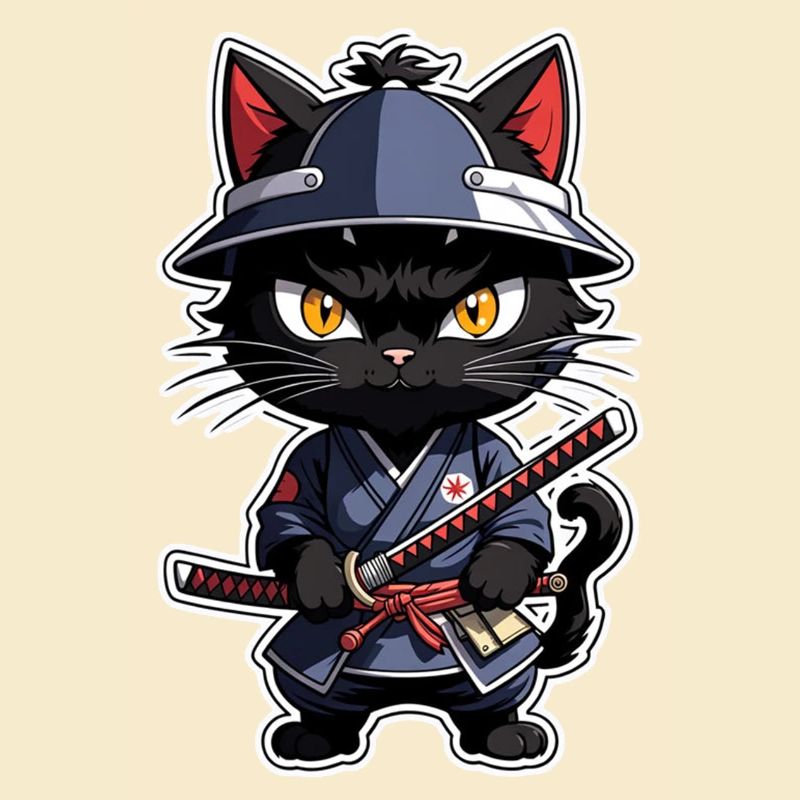 Ninja Katze - Samurai Kätzchen