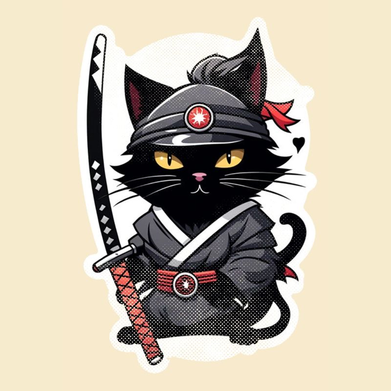 Ninja Katze - Samurai Kätzchen