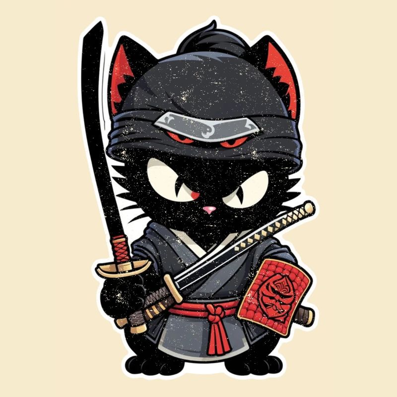 Ninja Katze - Samurai Kätzchen
