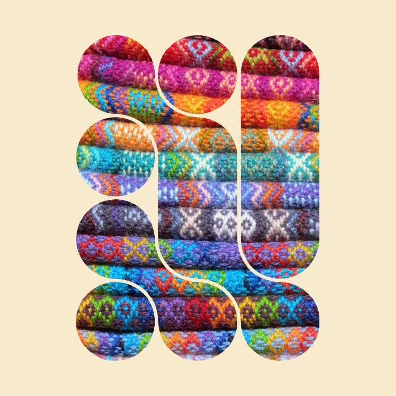 Bright Knitted Patchwork