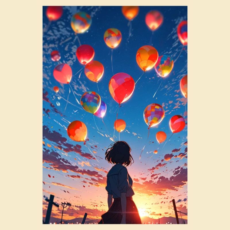 Mädchen mit Ballons