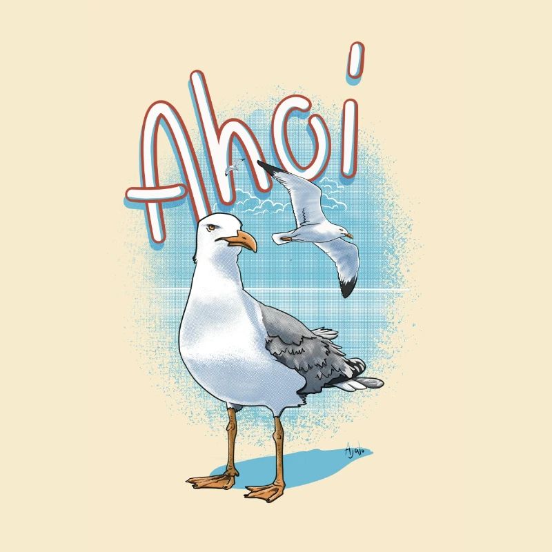 Ahoi Seemöwe Illustration
