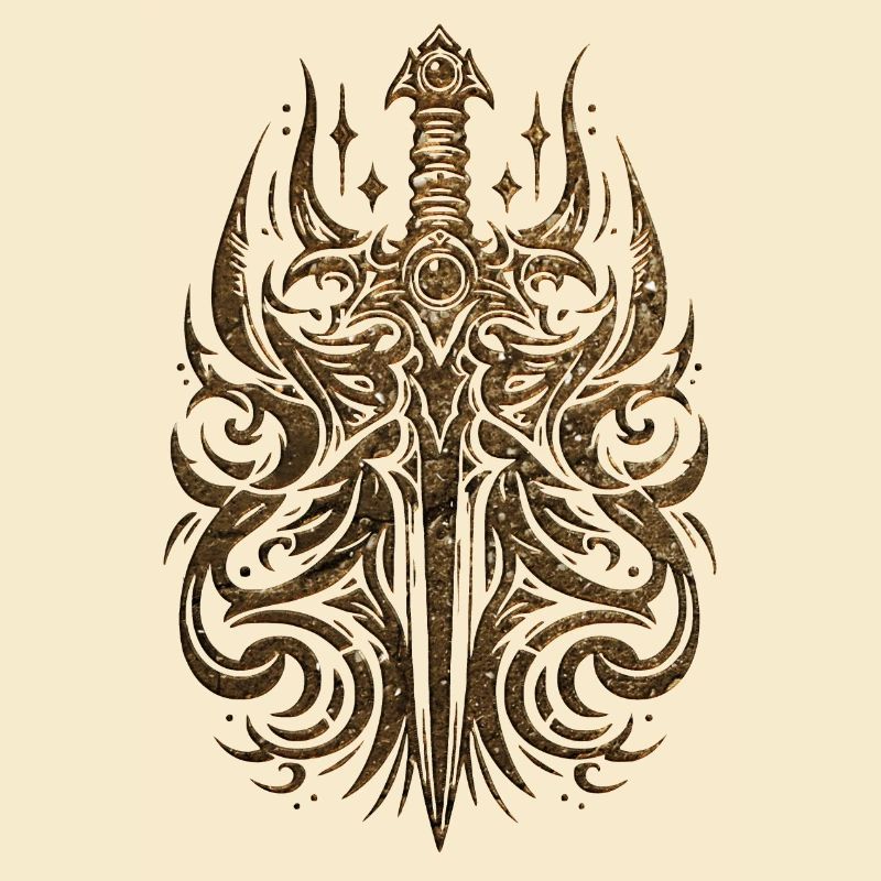 Sword Medieval Knight Warrior Ancient History Art