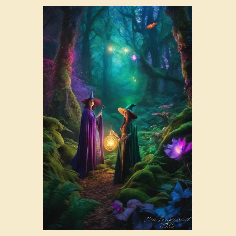 Coven au clair de lune dans la Forêt Enchantée