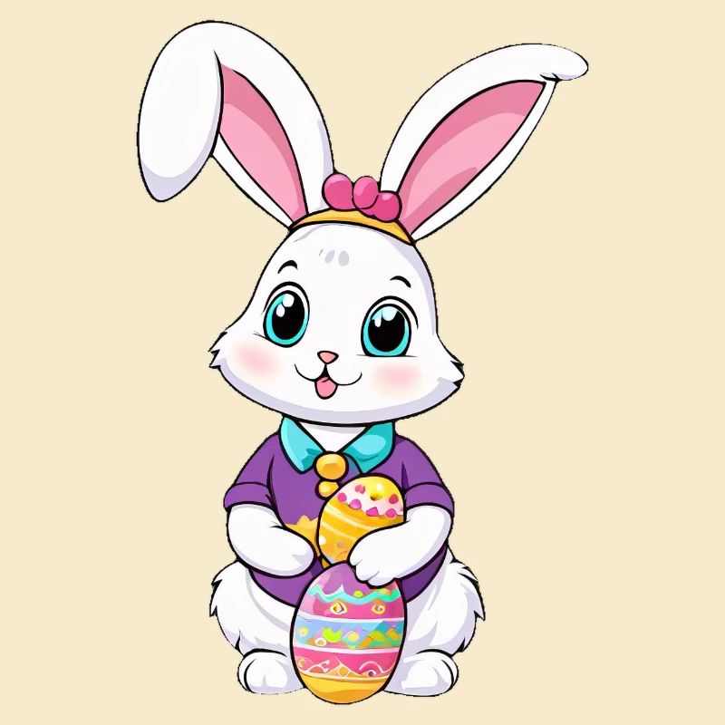 Easter bunny with Easter eggs