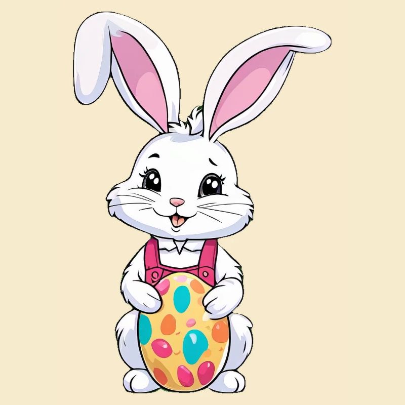 Easter bunny with Easter eggs