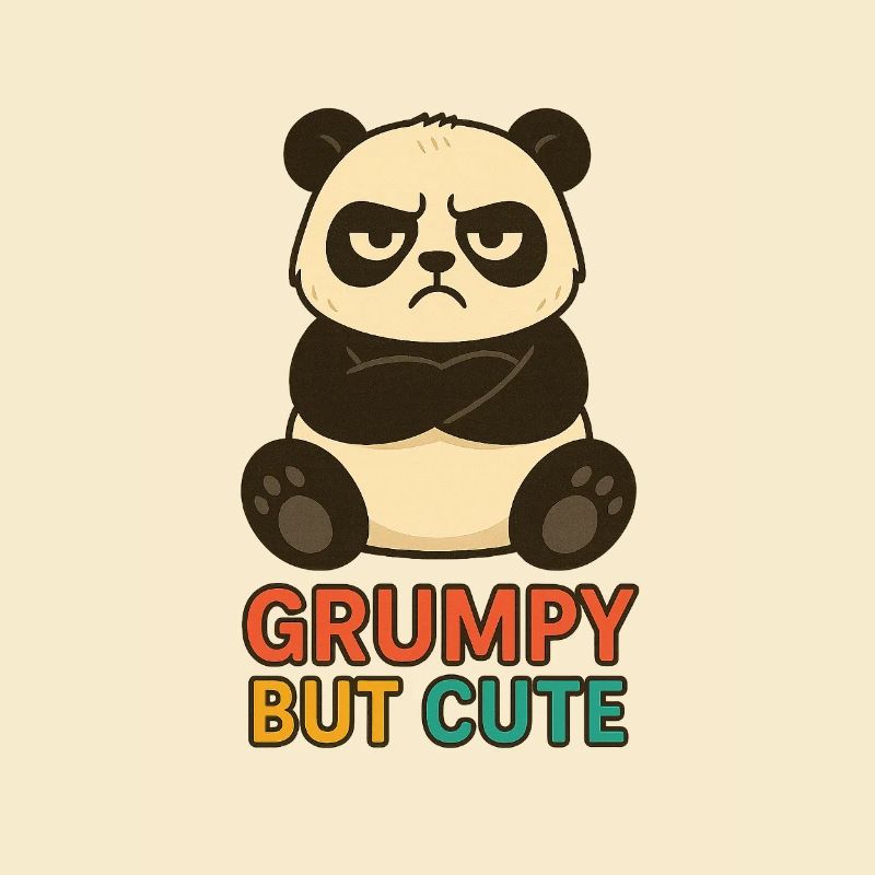 Grumpy but Cute – Panda Mood Shirt