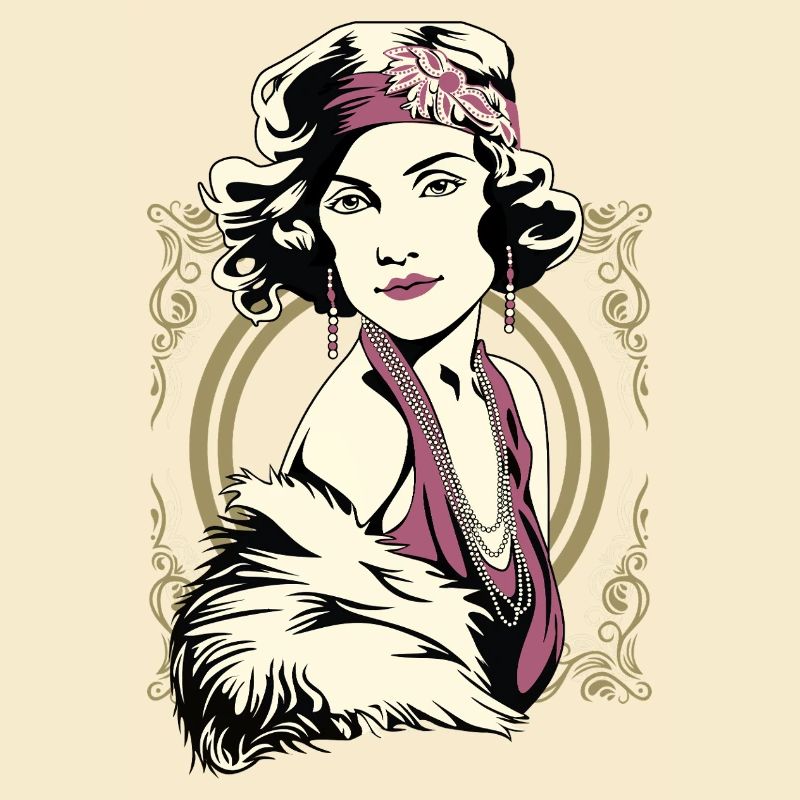 Flappers Mädchen VIOLETT