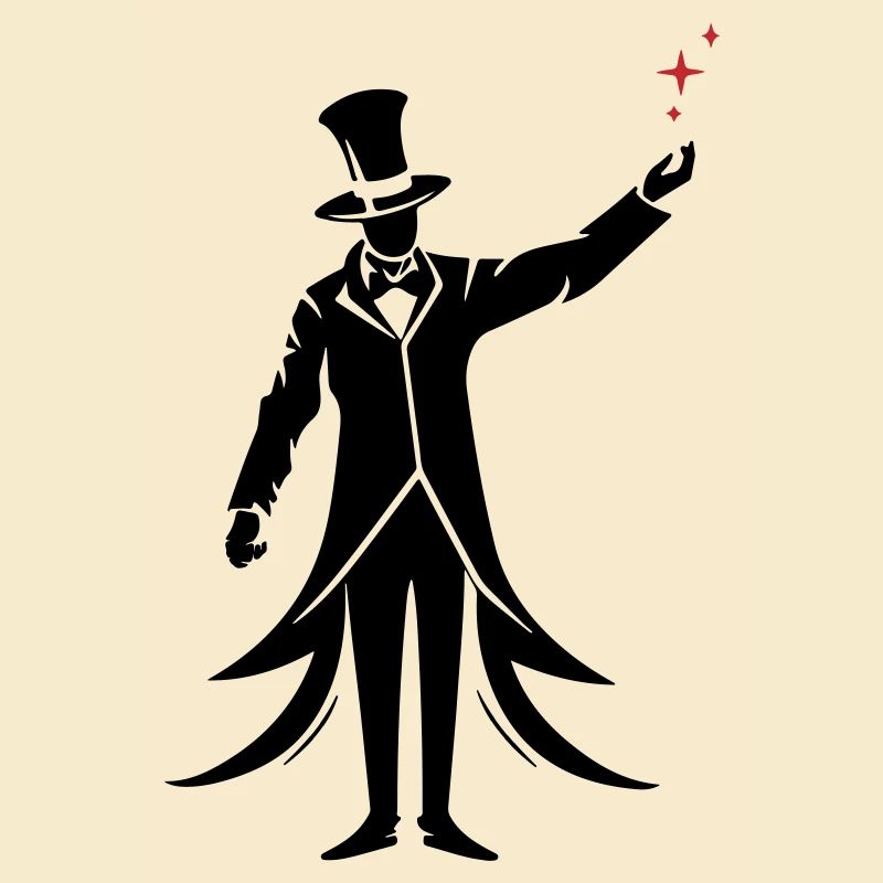 magicien silhouette sorcier