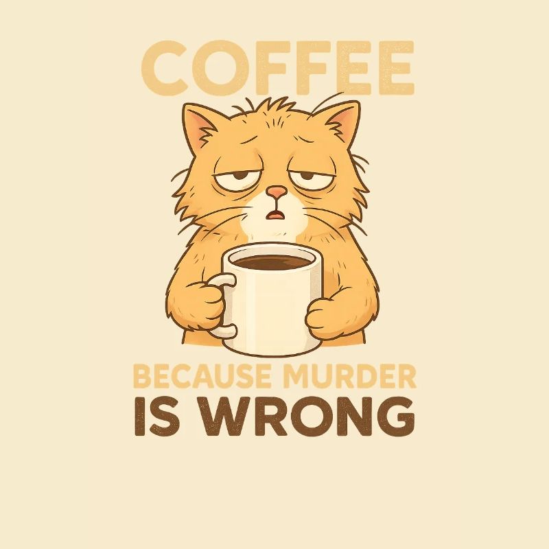 Müde Kaffe Katze - Café parce que le meurtre est mal