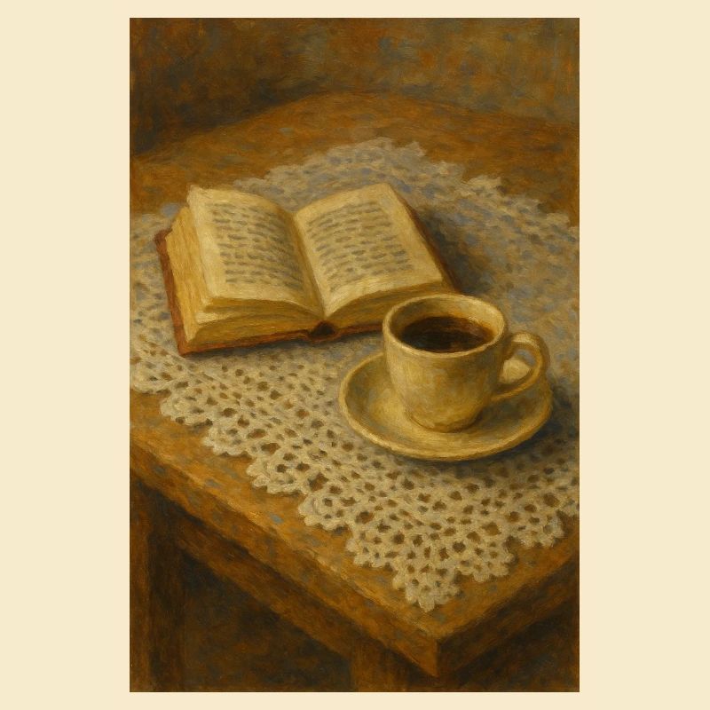 Book and coffee