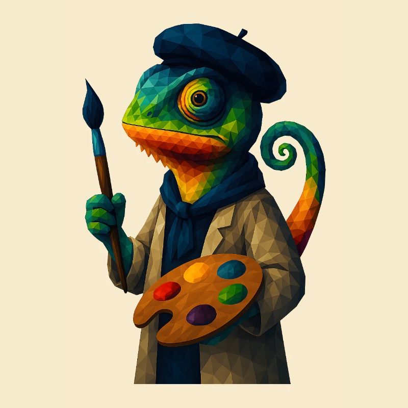 WPAP Style Animaux - Palette de couleurs Chameleon Painter