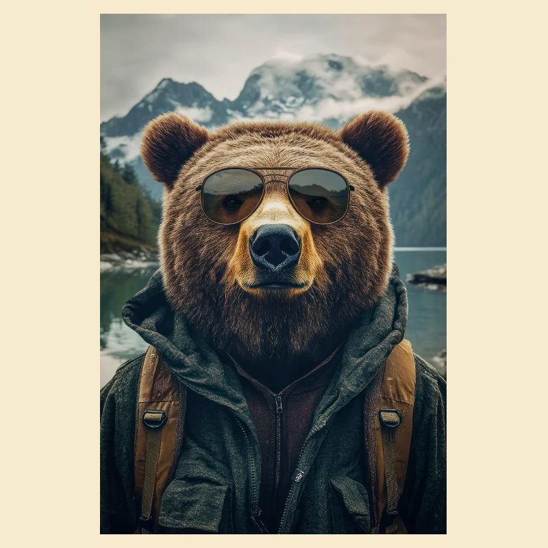 Cooler Wanderbär Entdecker