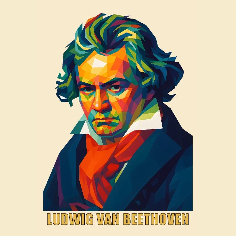 WPAP Polygon Portrait Ludwig van Beethoven