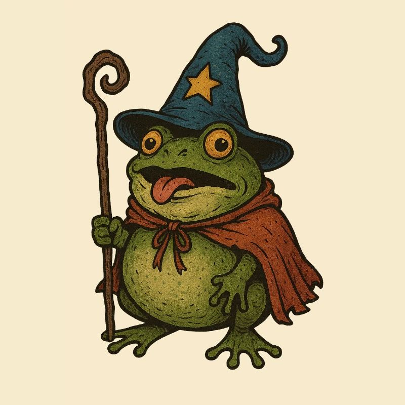 Magical Frog Weaker with Magic Hat