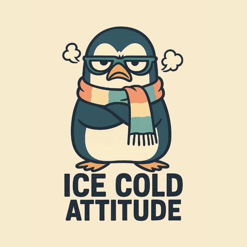 Pingouin attitude glaciale