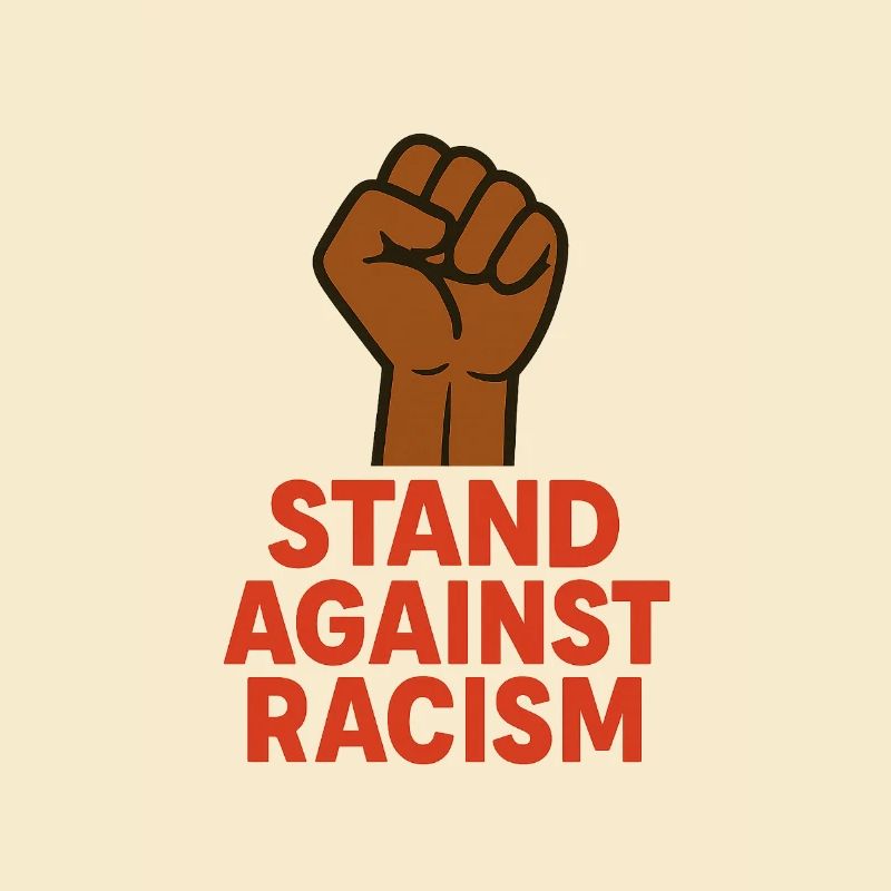 Renforcer le poing avec un message antiraciste