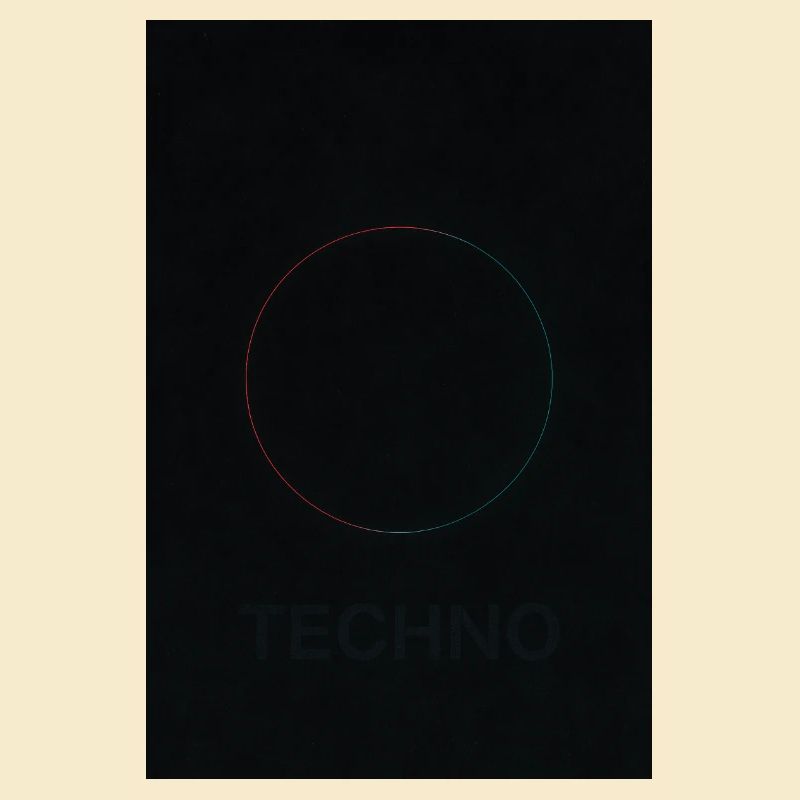 Techno in neon light