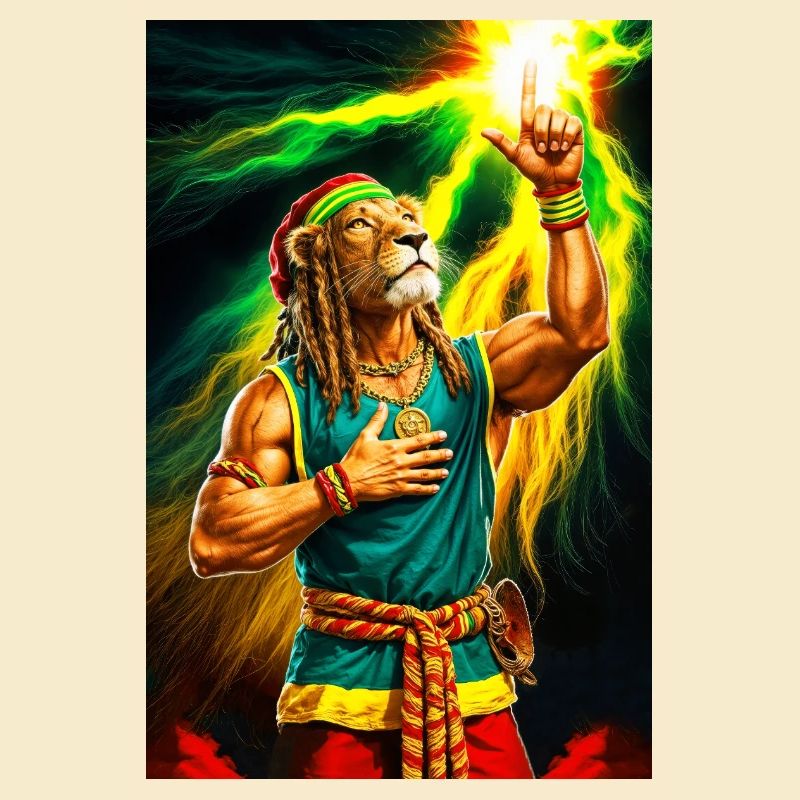 Rastafari Humanoider Löwe