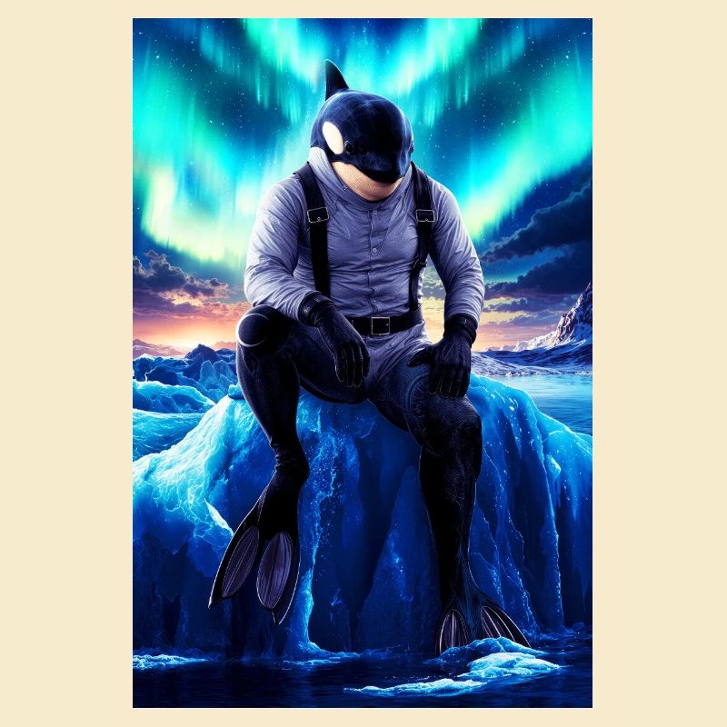 Humanoider Orca-Taucher