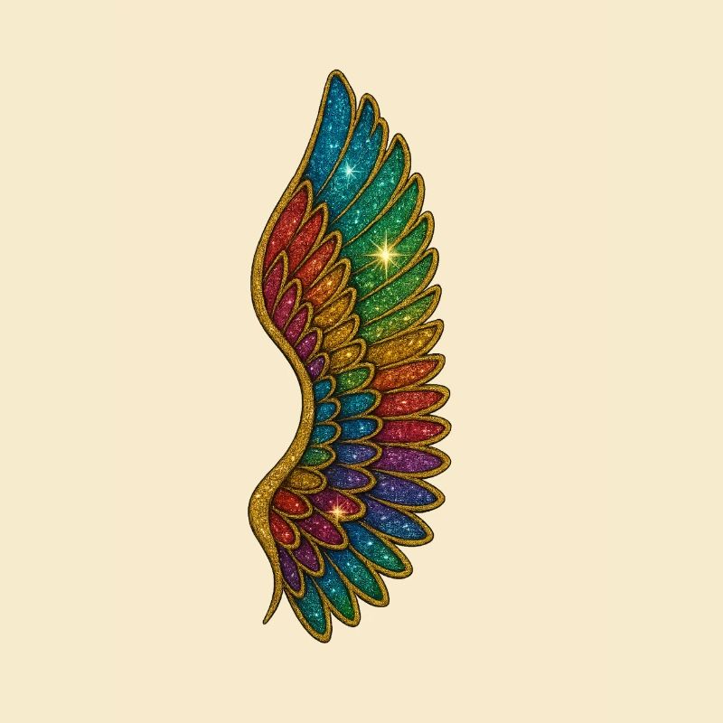 Rainbow Glitter Wings