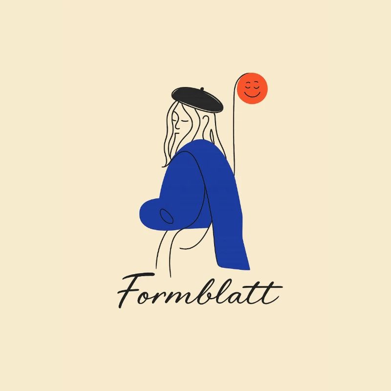 Formblatt Silhouette Blau