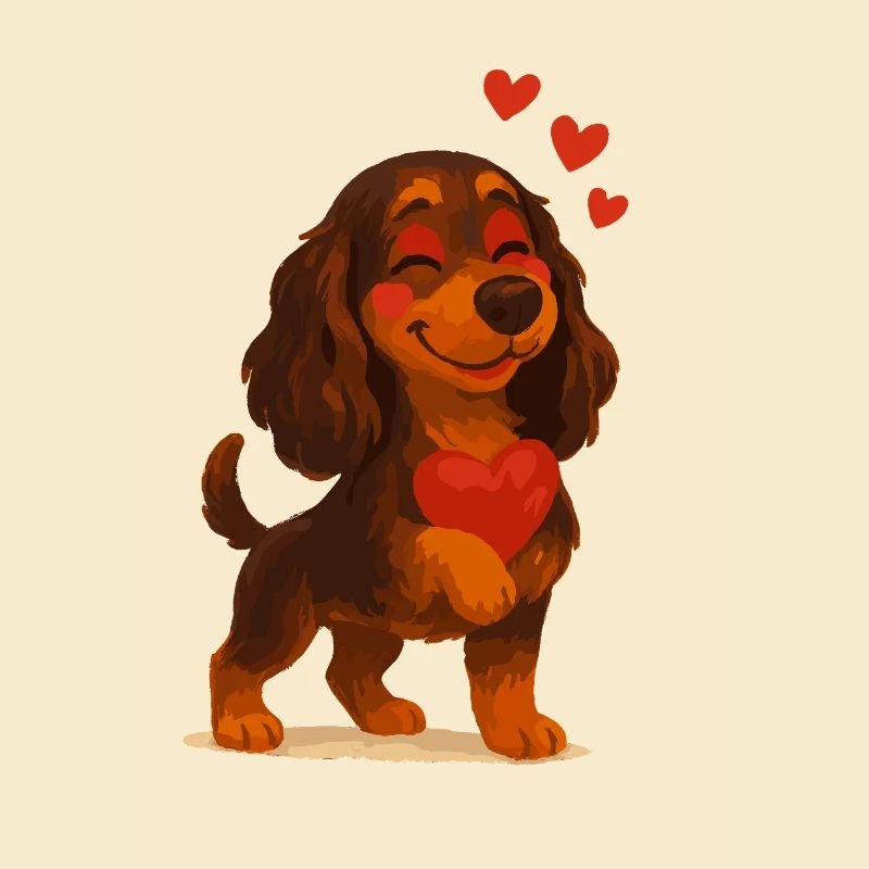 Cocker Spaniel in love
