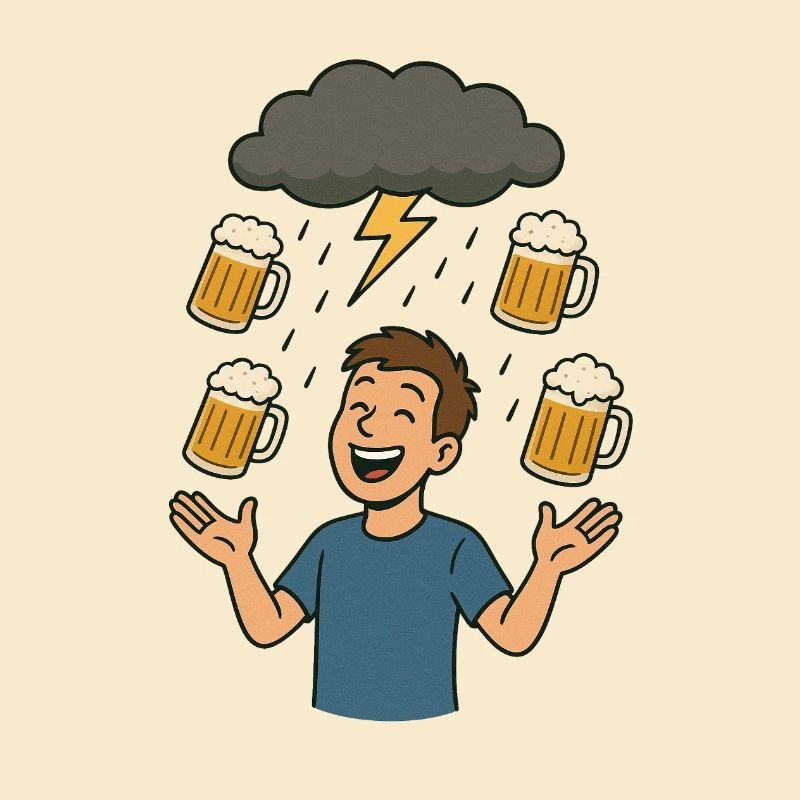 Bierregen Shoppegewitter