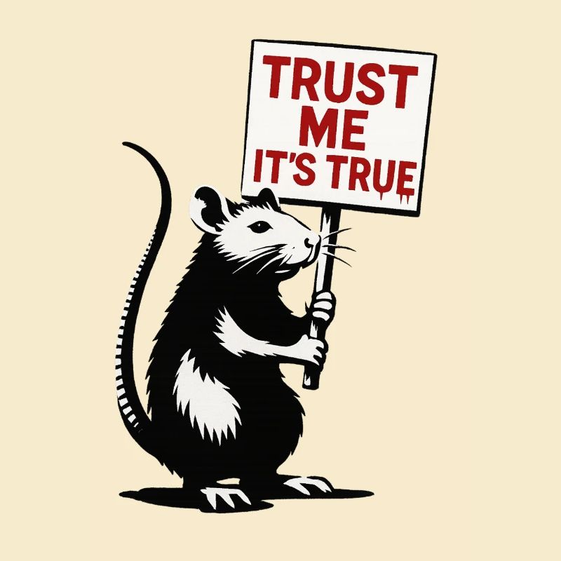 Rat with Shield Trust Me It's True