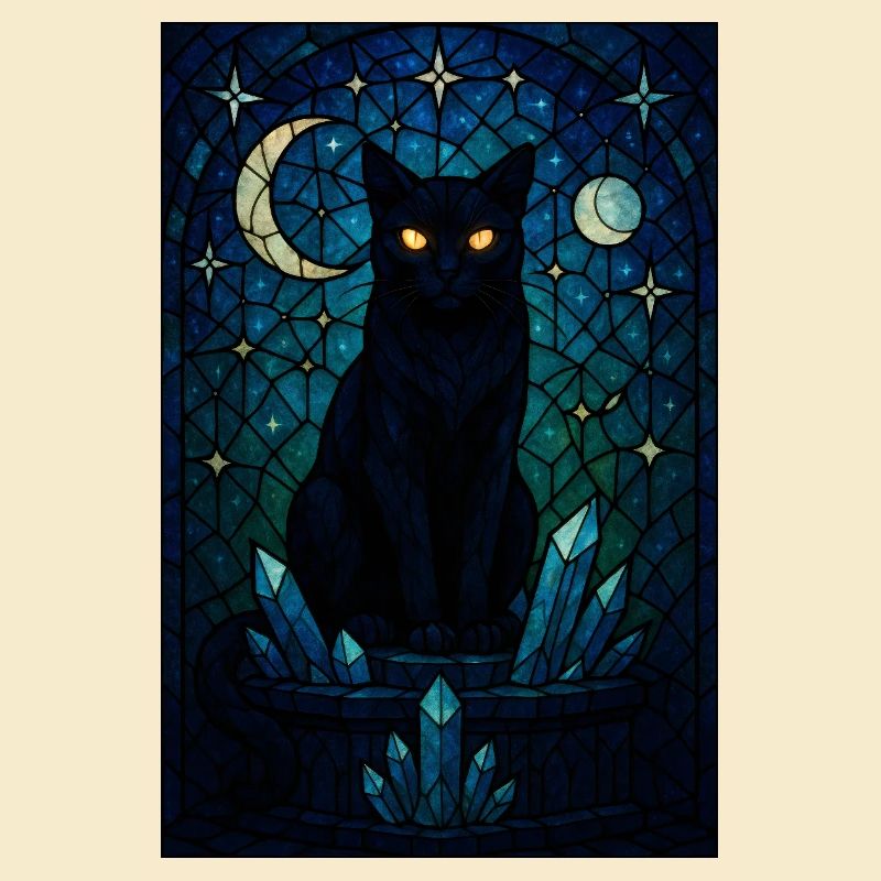 Prisme de cristal Midnight Cat