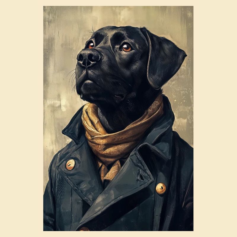 Illustration eines humanoiden Hundes