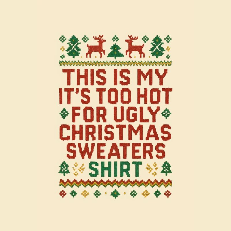 Chemise pull de Noël moche
