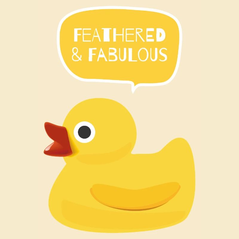 Conception de canard à plumes et fabuleuse