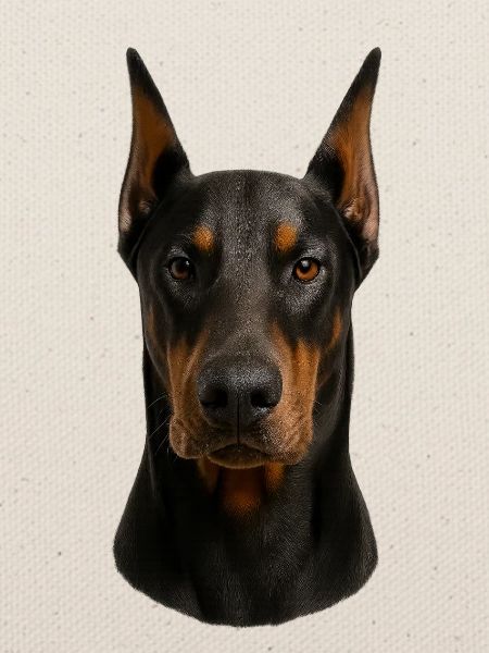 Dobermann Kopfporträt