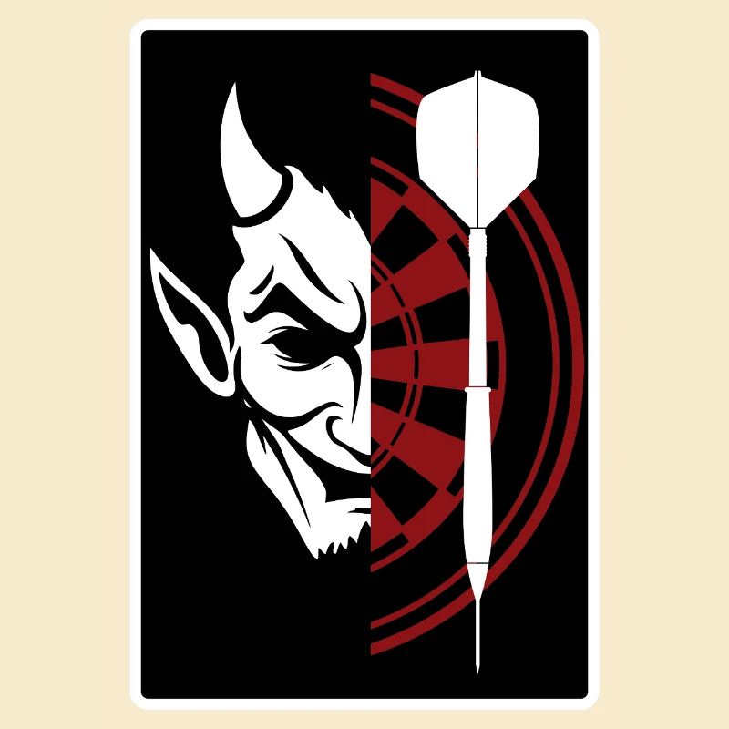 Fléchettes, cible de bœuf, jeu de fléchettes et diable.