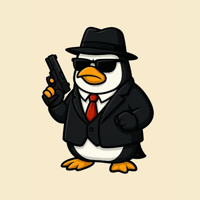 Espion Pingouin en smoking