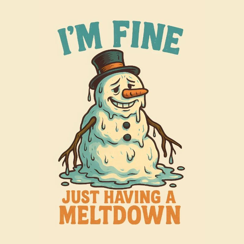 Schmelzender Schneemann I'm fine