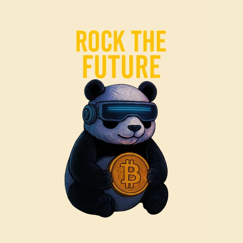 Rock the Future Panda Bitcoin